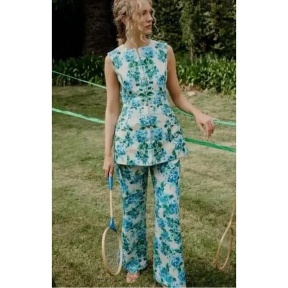 TUCKERNUCK 100% cotton Water's Edge Hydrangea Rhoda Tunic NEW - Picture 2 of 13